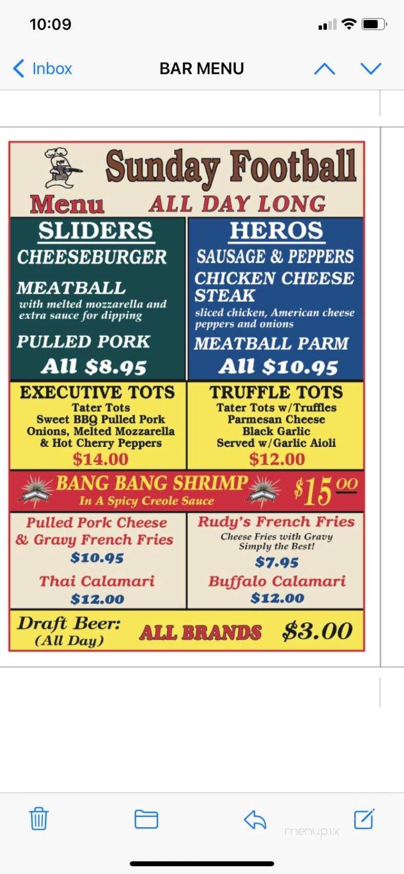 Rudy's Italian Seafood Restaurant - Cliffside Park, NJ menu_pic