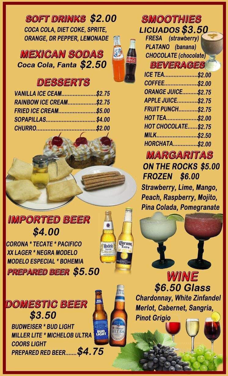La Sierra Mexican Restaurant - Alto, NM menu_pic