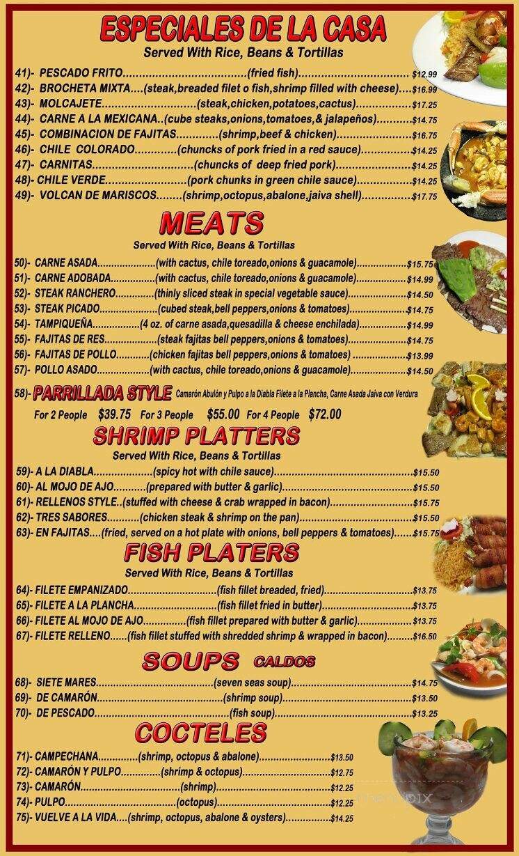 La Sierra Mexican Restaurant - Alto, NM menu_pic