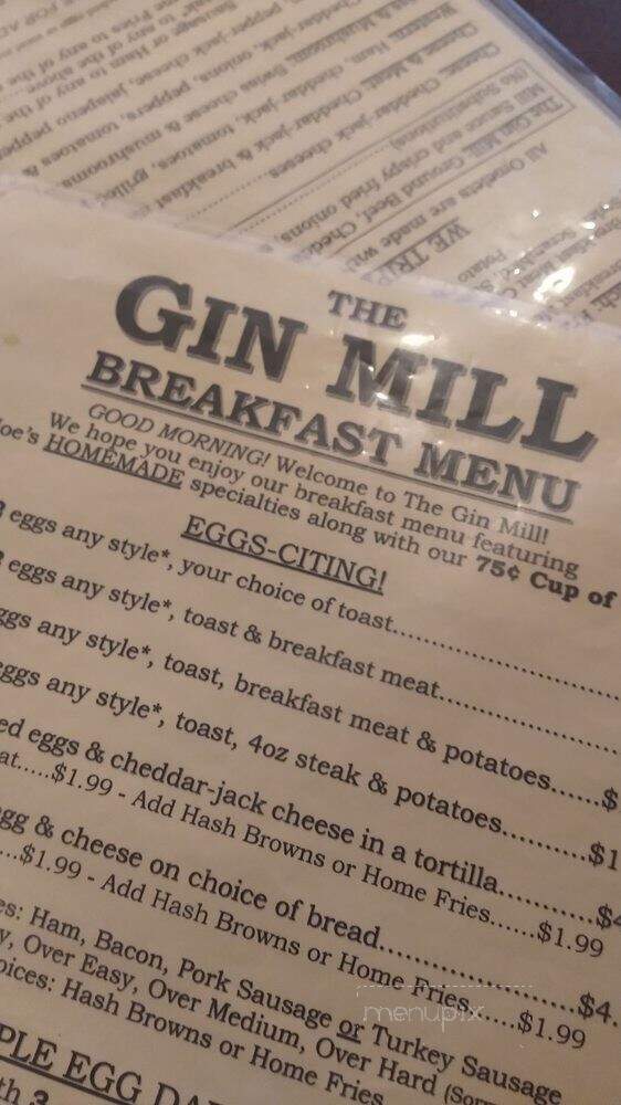 Gin Mill - Ellicottville, NY menu_pic