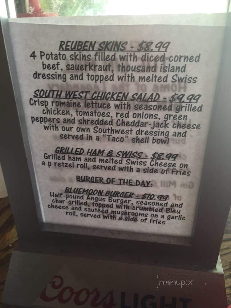 Gin Mill - Ellicottville, NY menu_pic