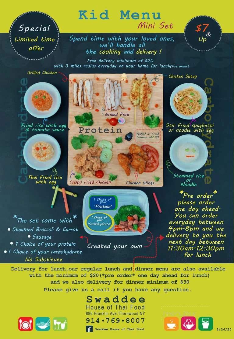 Swaddee House Of Thai Food - Kingston, NY menu_pic