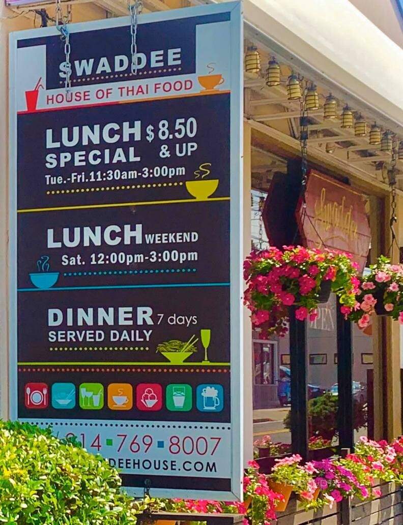 Swaddee House Of Thai Food - Kingston, NY menu_pic
