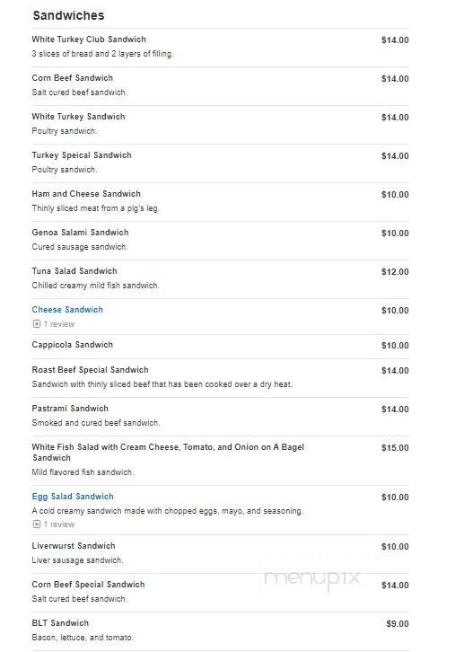 Rich's Delicatessen - Fort Washington, PA menu_pic