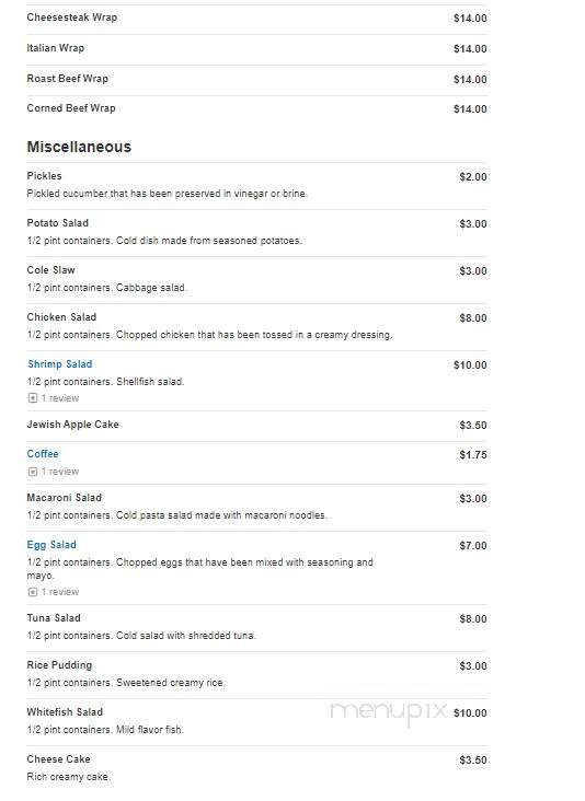 Rich's Delicatessen - Fort Washington, PA menu_pic