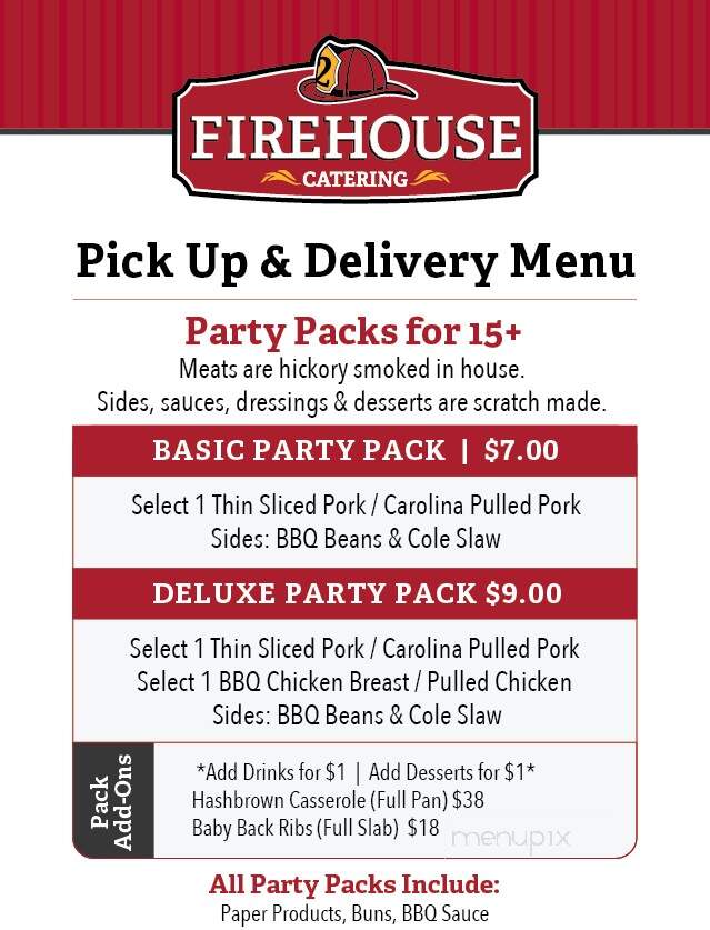 Firehouse Restaurant - Johnson City, TN menu_pic