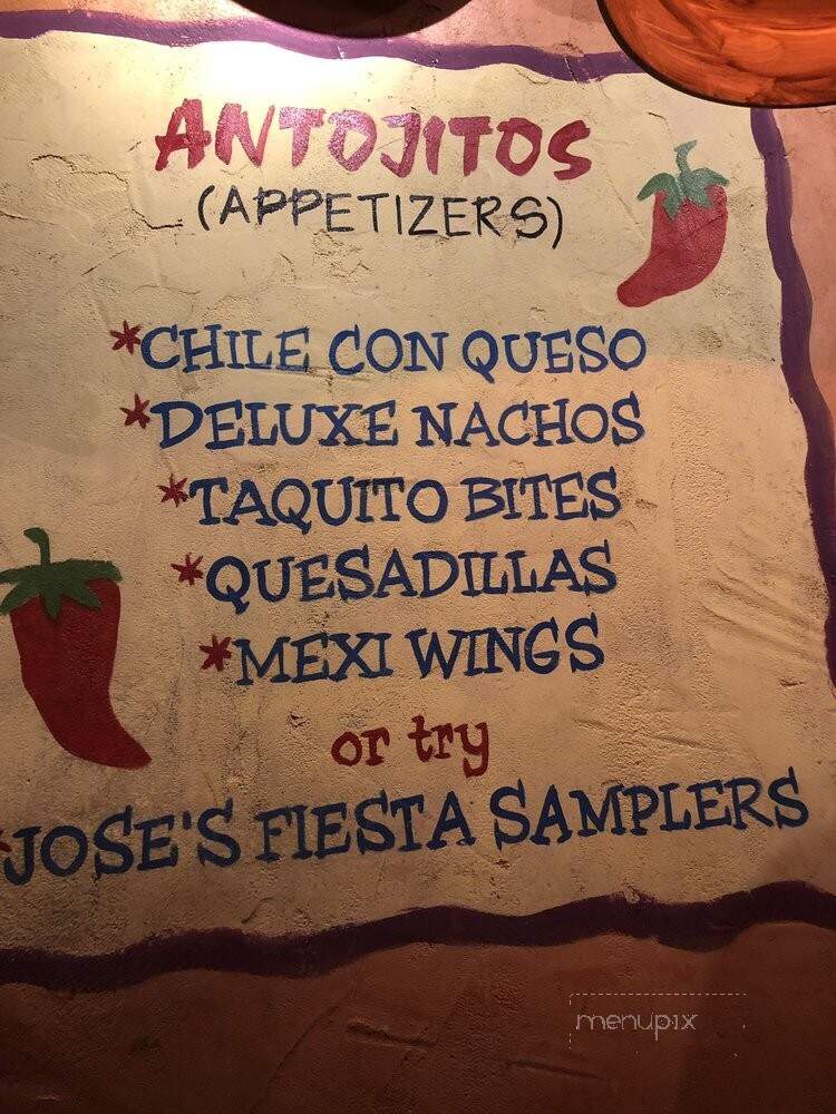No Way Jose's Cantina - Gatlinburg, TN menu_pic