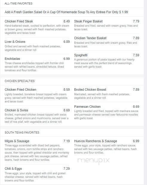 Jim's Restaurant - Niagara, WI menu_pic