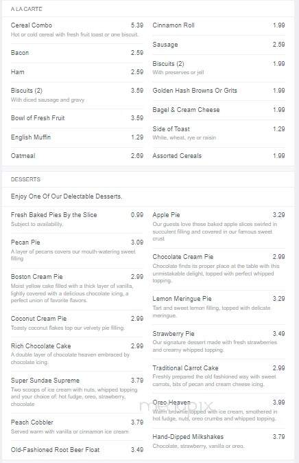 Jim's Restaurant - Niagara, WI menu_pic
