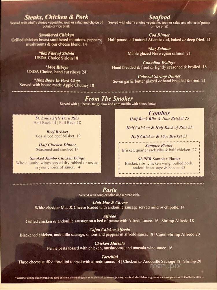 Pokegama Inn Supper Club - Chetek, WI menu_pic