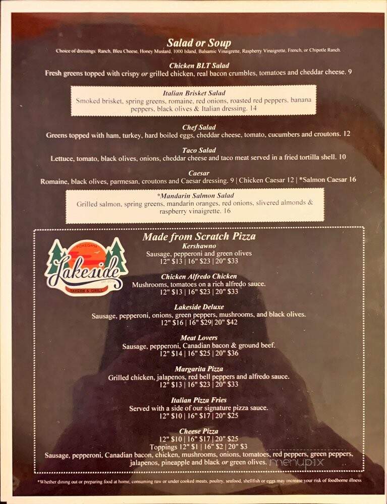 Pokegama Inn Supper Club - Chetek, WI menu_pic