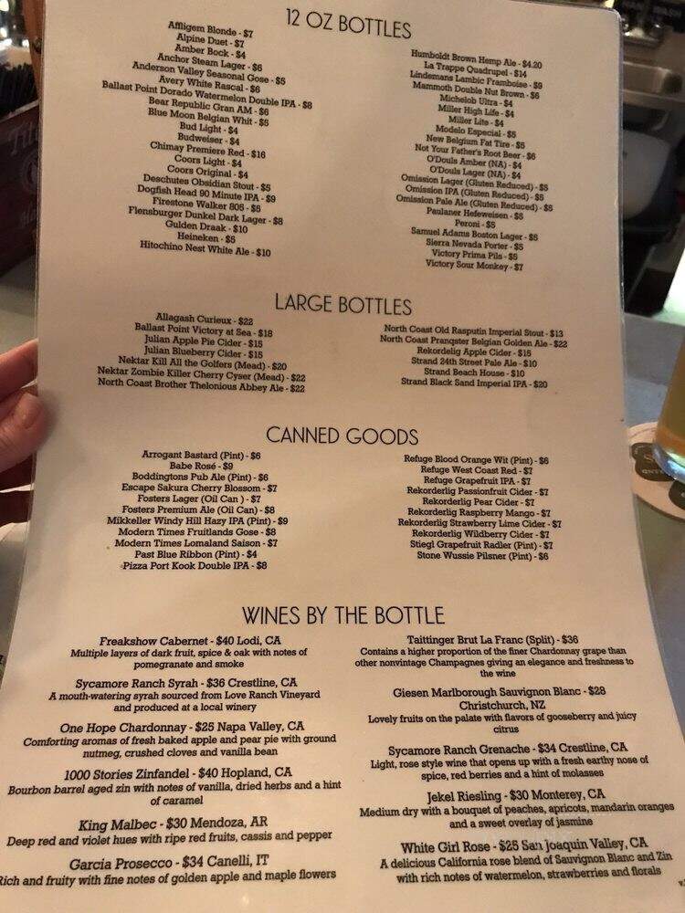 The Lakefront Taproom Bar and Kitchen - Lake Arrowhead, CA menu_pic
