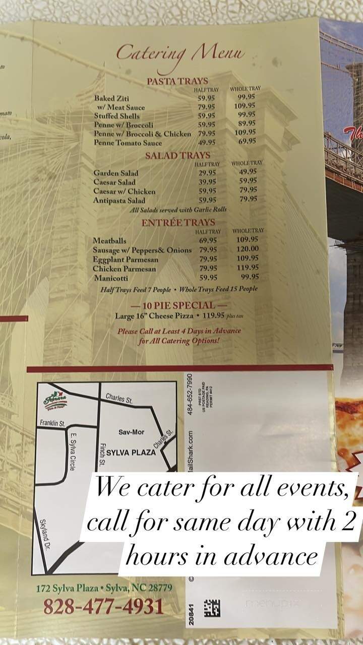 Ferrara Pizza and Pasta - Sylva, NC menu_pic
