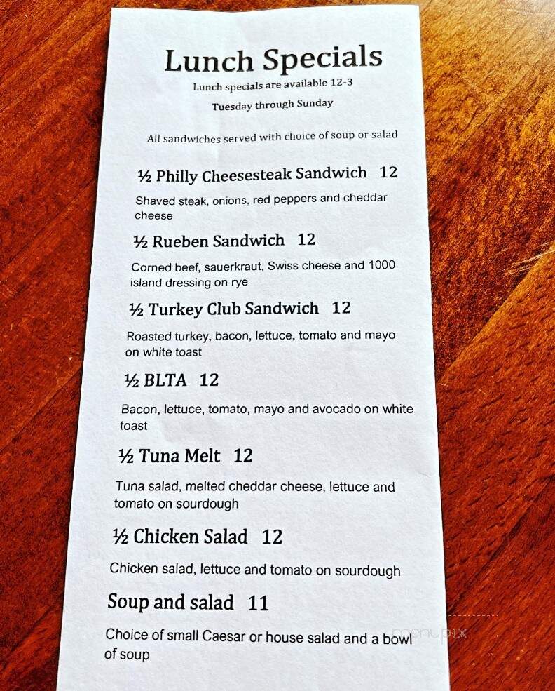 Rockledge Grille - West Hartford, CT menu_pic