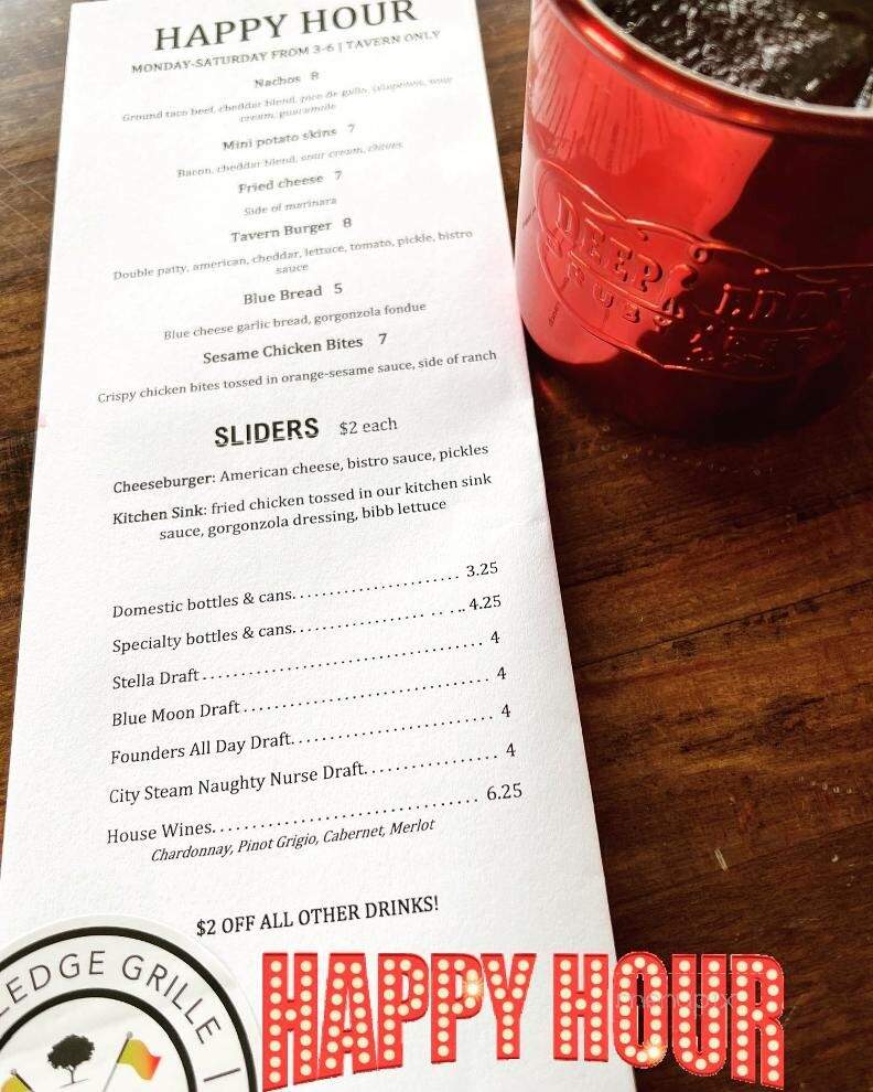 Rockledge Grille - West Hartford, CT menu_pic