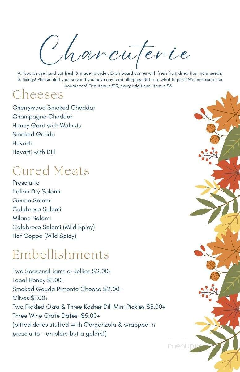 Parleys Sip and Steam - Washington, NC menu_pic
