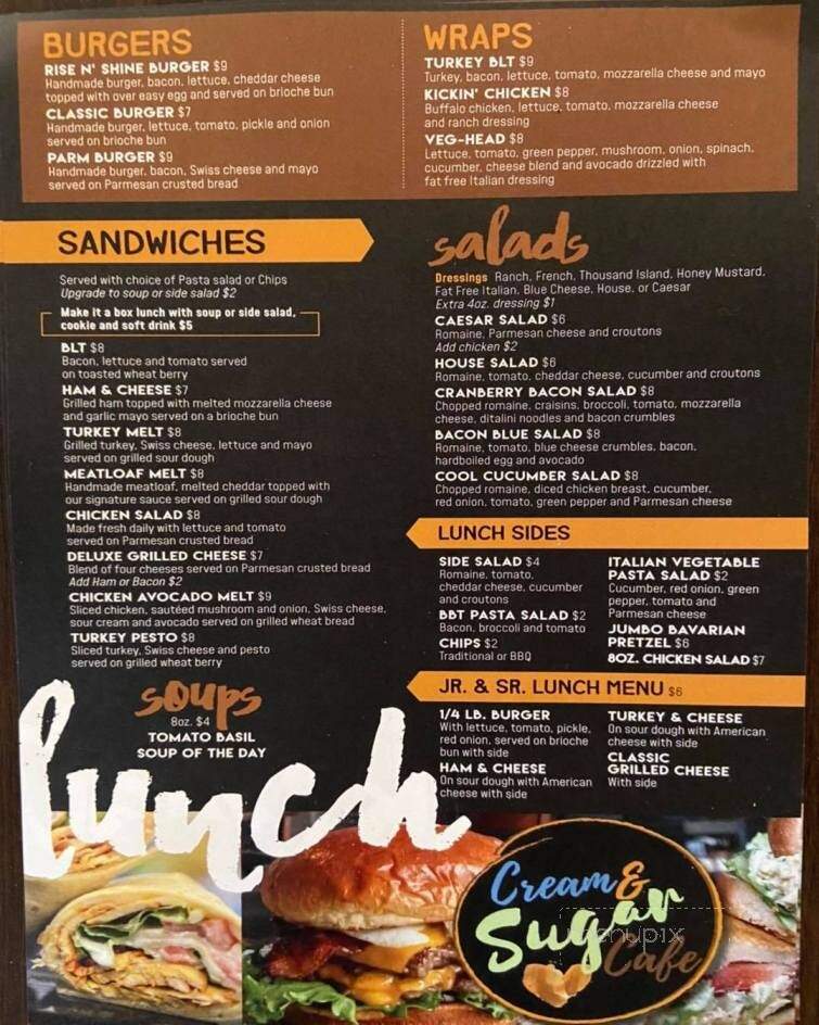 Cream and Sugar Cafe - Iuka, MS menu_pic