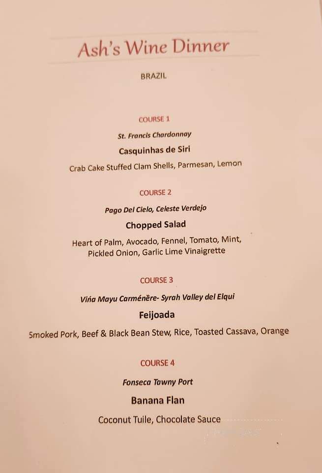 Ash's - Florence, WI menu_pic