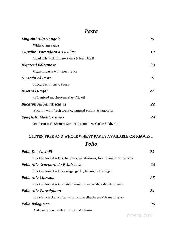 Buona Sera Ristorante - Havertown, PA menu_pic