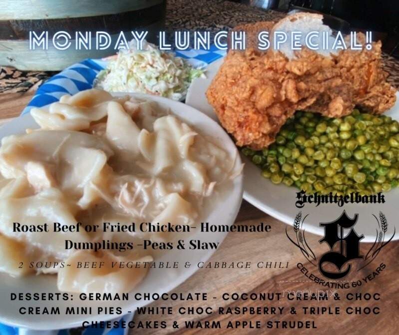 Schnitzelbank Restaurant - Jasper, IN menu_pic