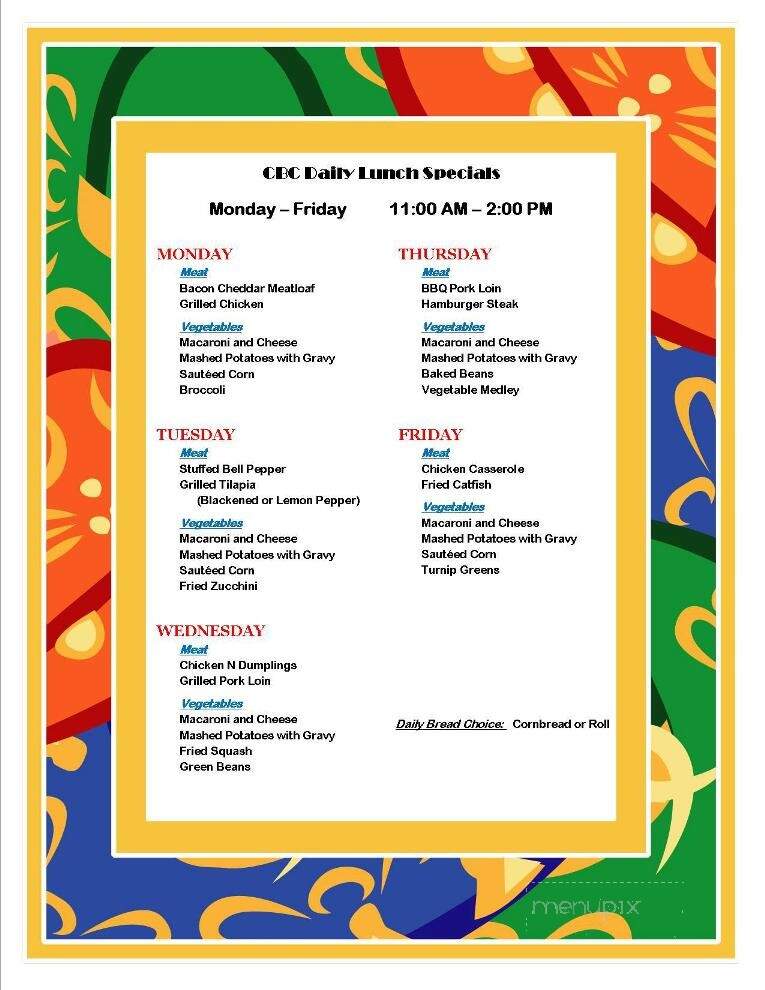 CBC - Cleveland, TN menu_pic