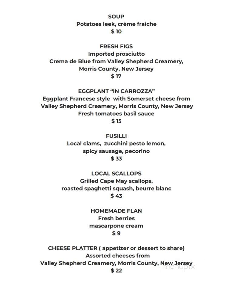 Spiaggetta - Stone Harbor, NJ menu_pic