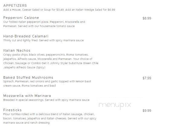 Johnny Carino's Italian - Pigeon Forge, TN menu_pic