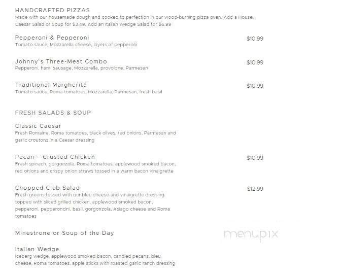 Johnny Carino's Italian - Pigeon Forge, TN menu_pic