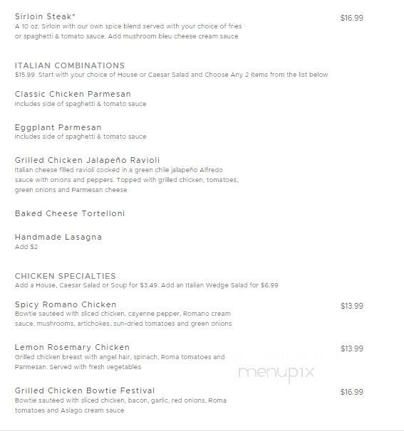 Johnny Carino's Italian - Pigeon Forge, TN menu_pic