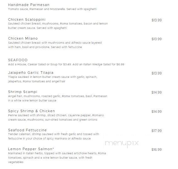 Johnny Carino's Italian - Pigeon Forge, TN menu_pic