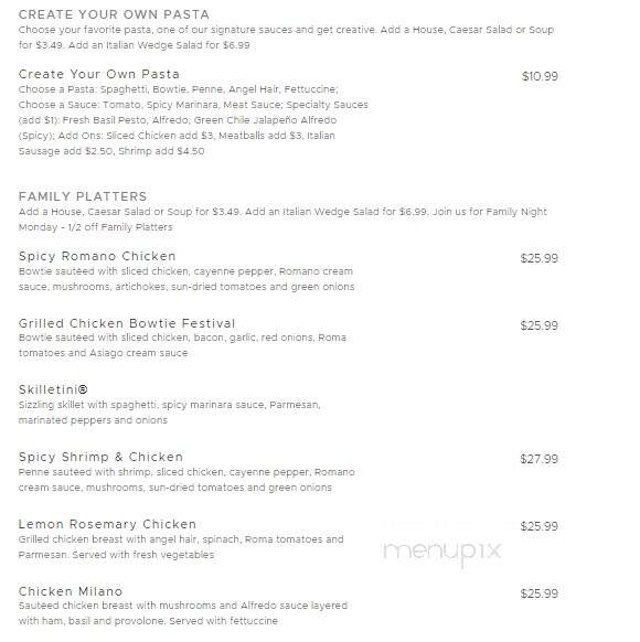 Johnny Carino's Italian - Pigeon Forge, TN menu_pic