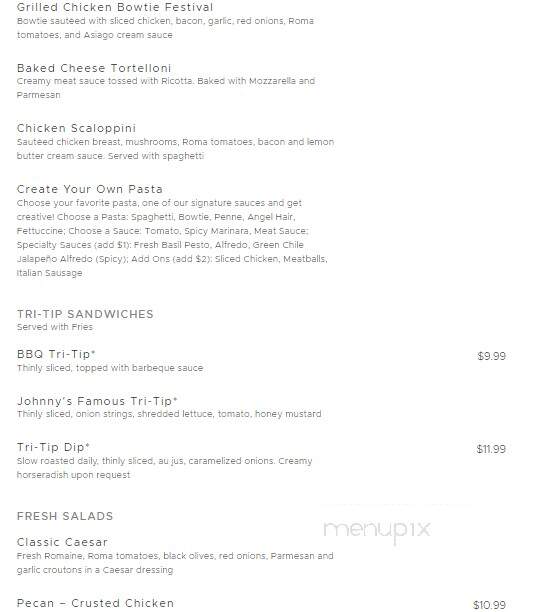 Johnny Carino's Italian - Pigeon Forge, TN menu_pic