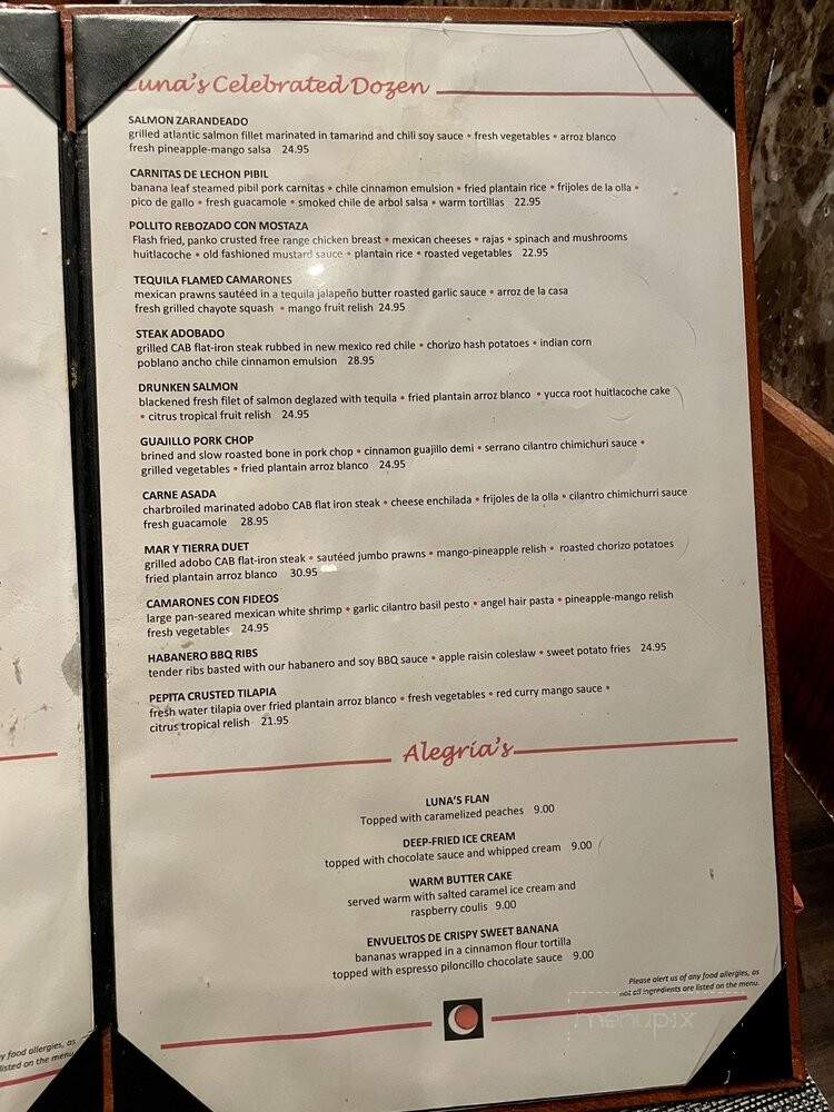 Luna Modern Mexican Kitchen - Corona, CA menu_pic
