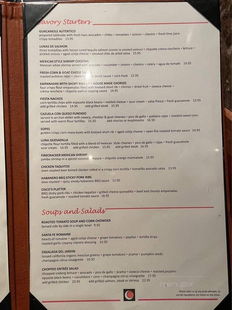 Luna Modern Mexican Kitchen - Corona, CA menu_pic