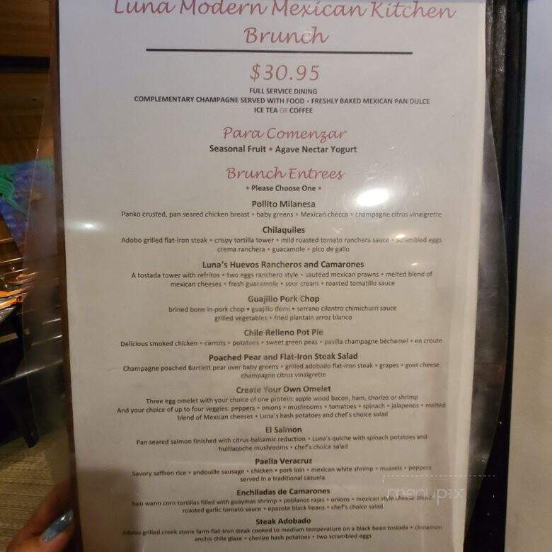 Luna Modern Mexican Kitchen - Corona, CA menu_pic