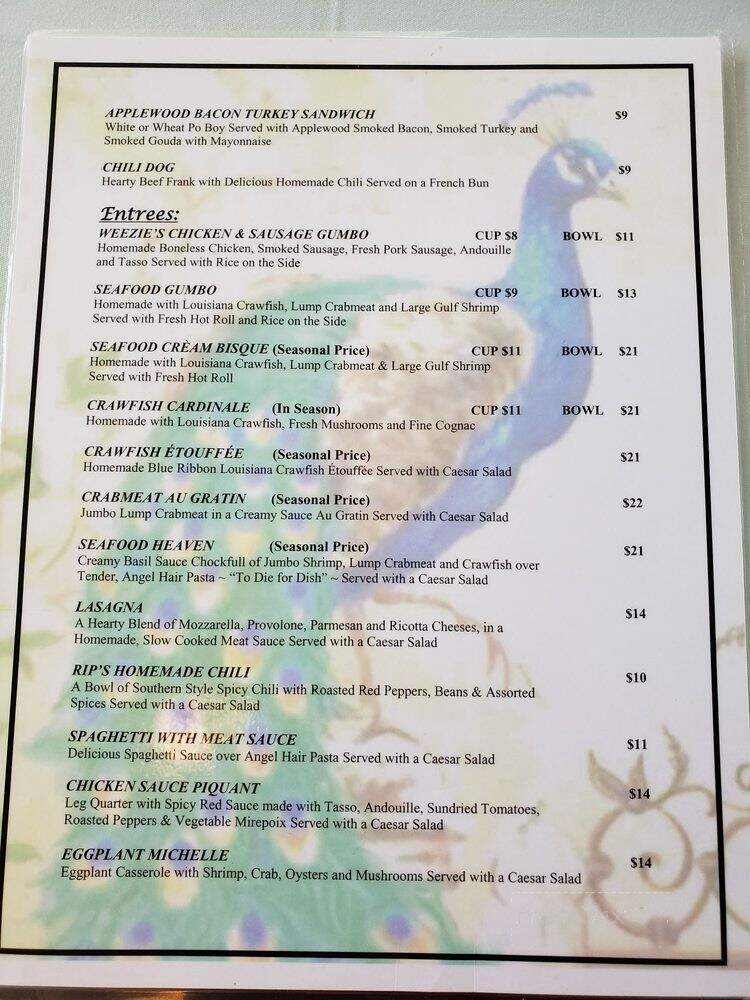 Cafe Jefferson - New Iberia, LA menu_pic