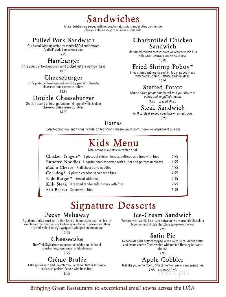 Menu of Rib & Chop House in St UT 84790