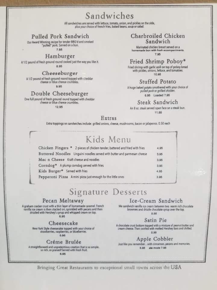 Menu of Rib & Chop House in St UT 84790