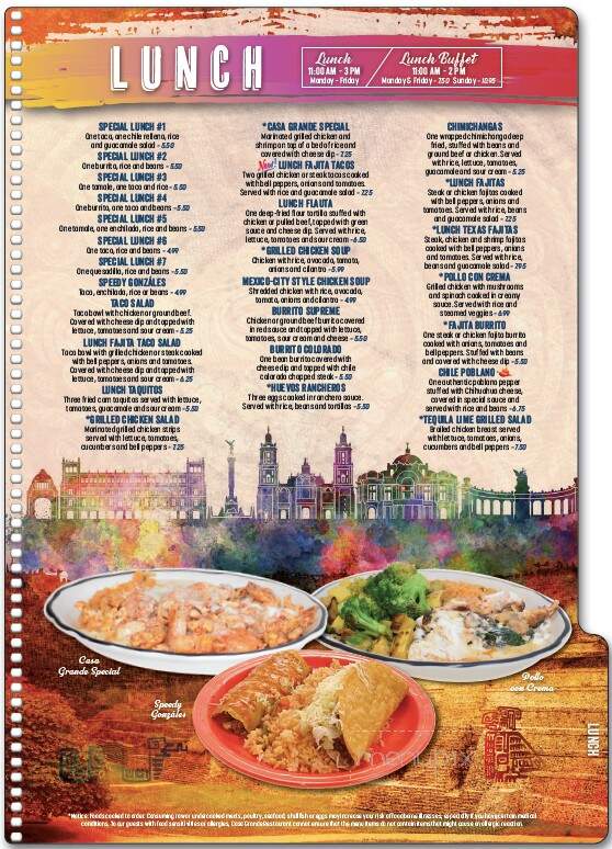 Casa Grande Cantina & Grill - Hartwell, GA menu_pic
