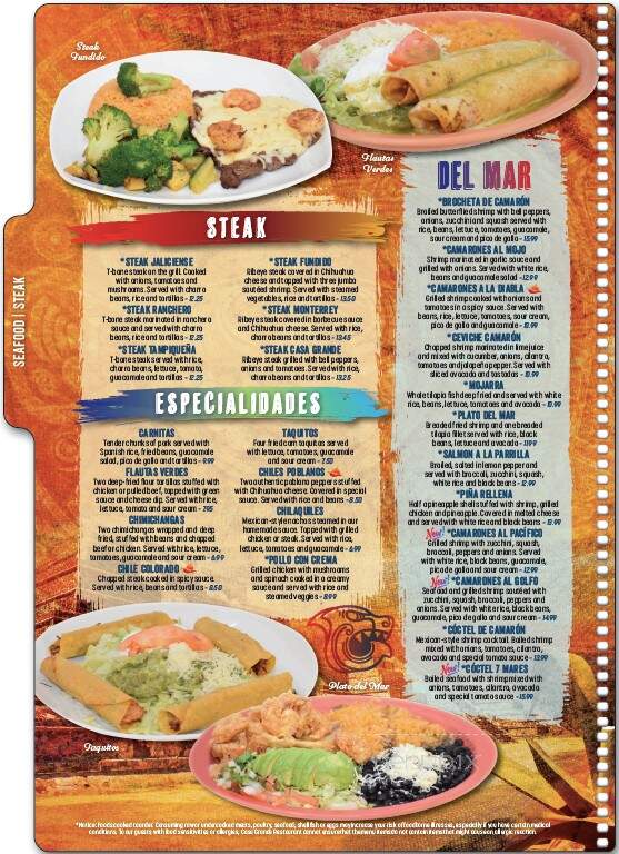 Casa Grande Cantina & Grill - Hartwell, GA menu_pic