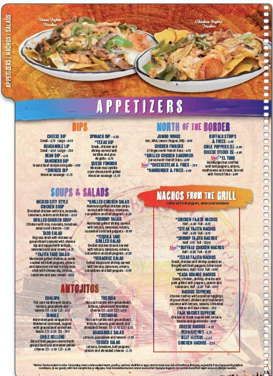 Casa Grande Cantina & Grill - Hartwell, GA menu_pic