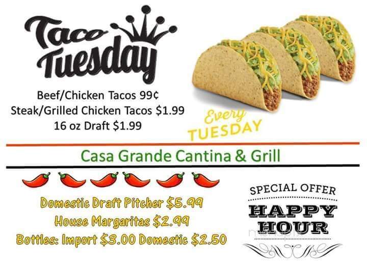 Casa Grande Cantina & Grill - Hartwell, GA menu_pic