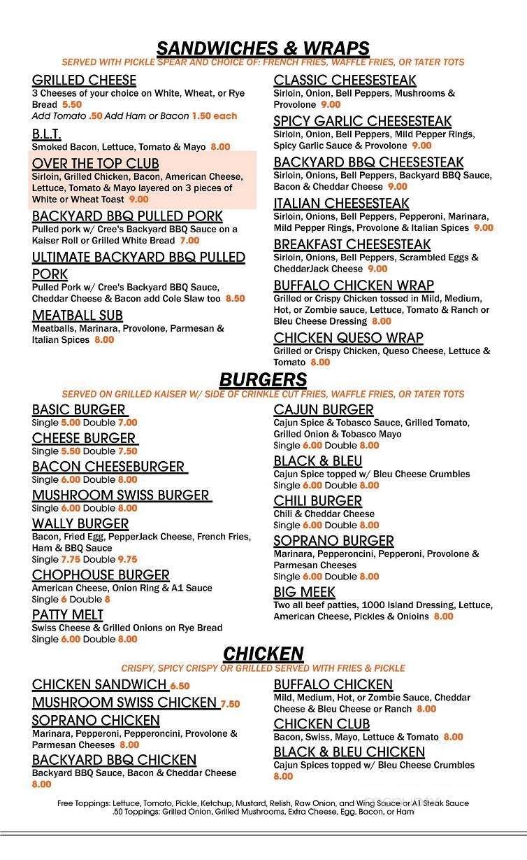 Uptown-Downtown - Bowling Green, OH menu_pic