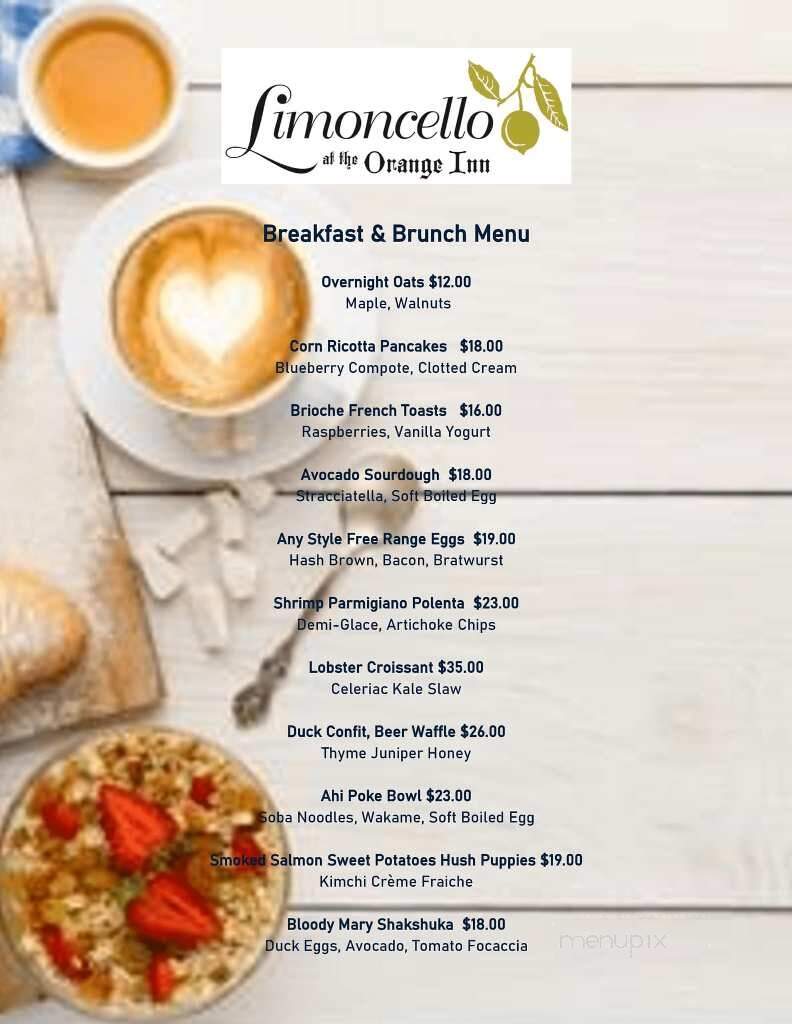 Limoncello - Goshen, NY menu_pic
