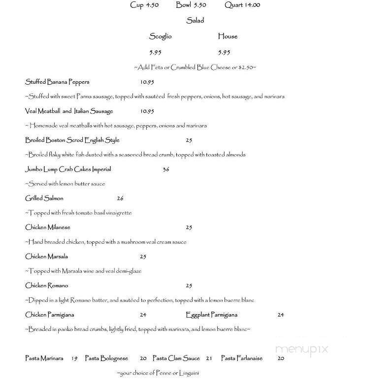 Scoglio Greentree - Pittsburgh, PA menu_pic