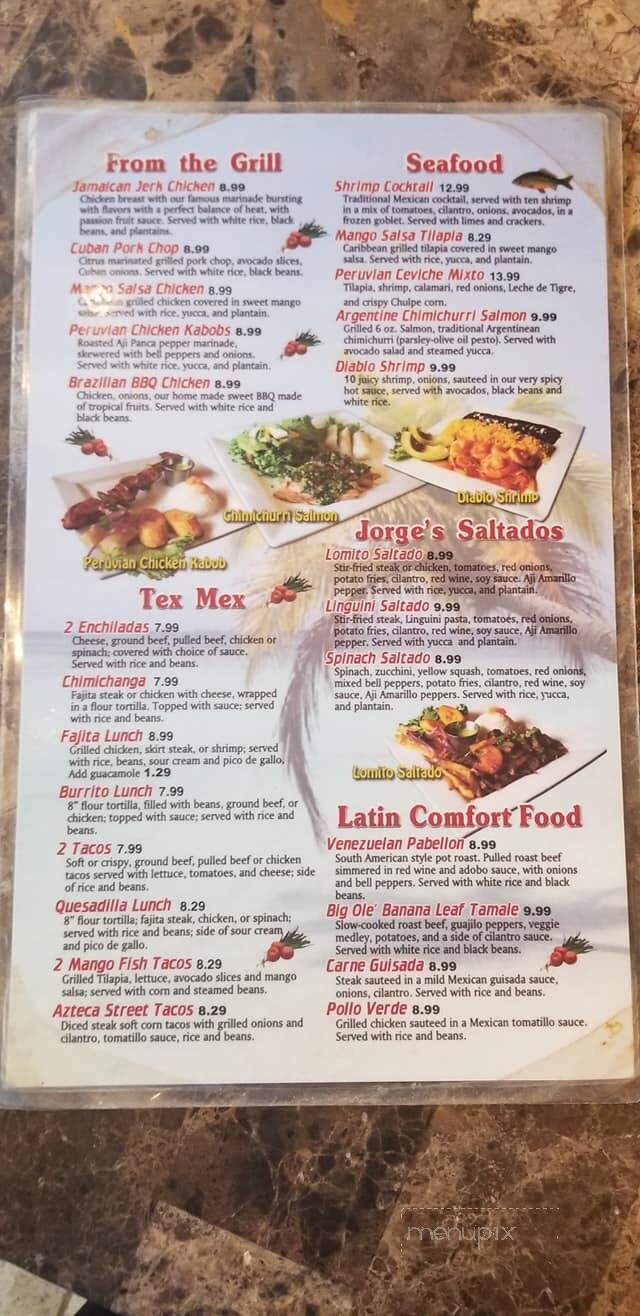 Zarate's Latin Mexican Grill - Edmond, OK menu_pic