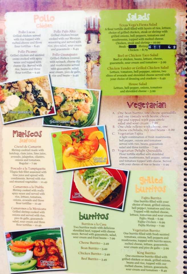 Vega's Fiesta Mexican Restaurant - Jonesborough, TN menu_pic