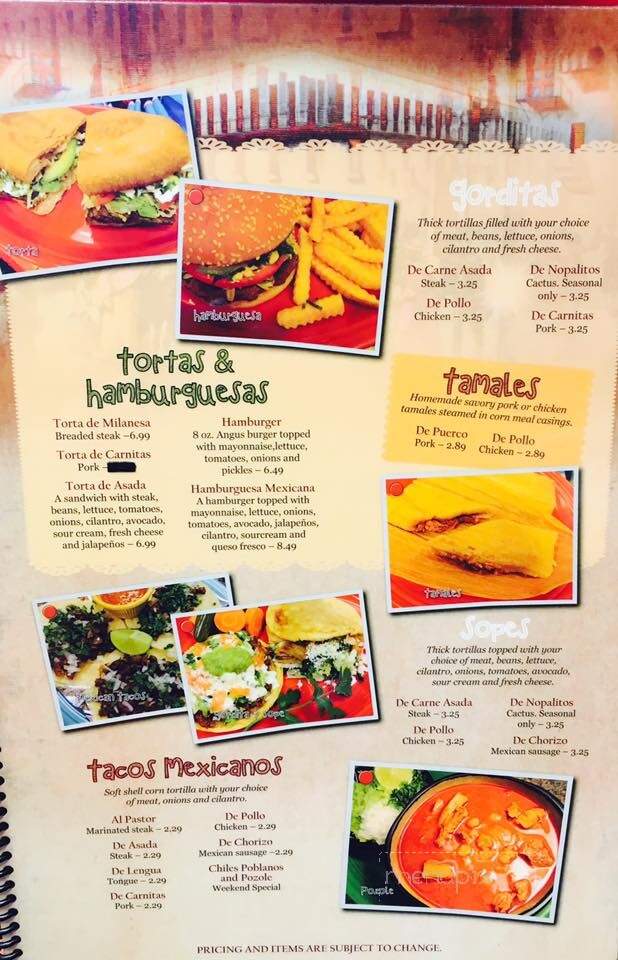 Vega's Fiesta Mexican Restaurant - Jonesborough, TN menu_pic