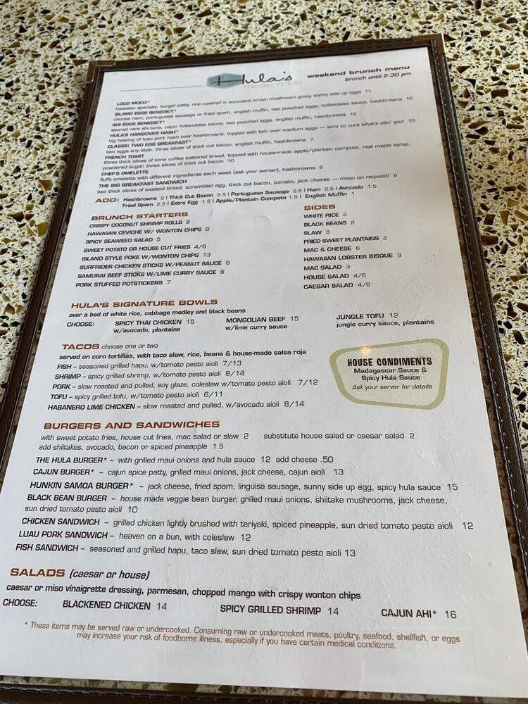 Hula's Modern Tiki - Phoenix, AZ menu_pic