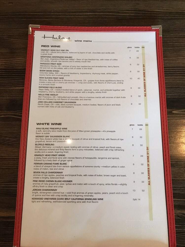 Hula's Modern Tiki - Phoenix, AZ menu_pic